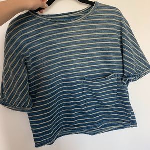 Current/Elliot Striped Linen T